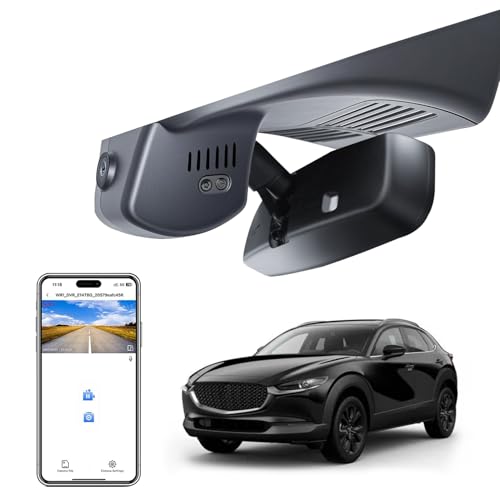 mangoal 4K Dash Cam Custom for Mazda CX-30 2024 2025 2026(Model B), UHD 2160P Video, Free App & WiFi, 64GB Card