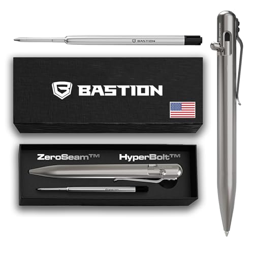 BASTION Titanium Bolt Action Metal Pen with Gift Case - Luxury Ex...