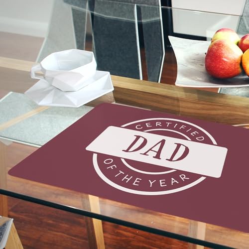 Sets de table souples en liège napperons rouge grand format x4 - 6
