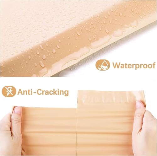 Image of Metronic Poly Mailers 10X13 1200Pack, Strong Adhesive Shipping Envelopes for Clothing, Waterproof Shipping Bags for Small Businesses, Flexible Mailers Poly Bags Packages Bags, Champagne