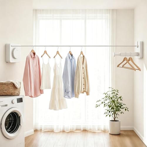 Corde à linge rétractable pour sécher le linge sans encombrer
