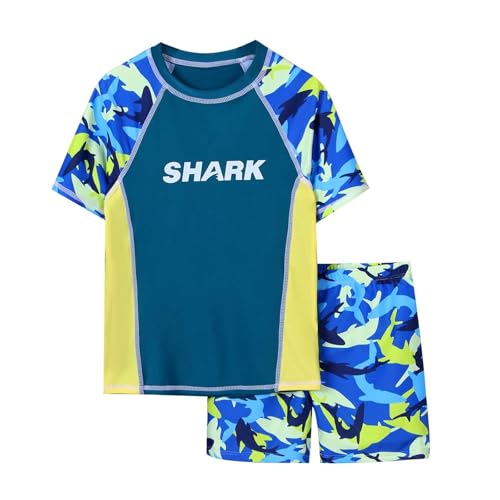 Maillot de bain 1 pièce garçon 10 ans avec bonnet de natation anti-UV