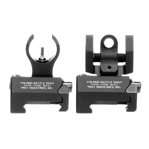 Troy Industries Micro HK Style Front and Rear Folding Battle Sight (Black)