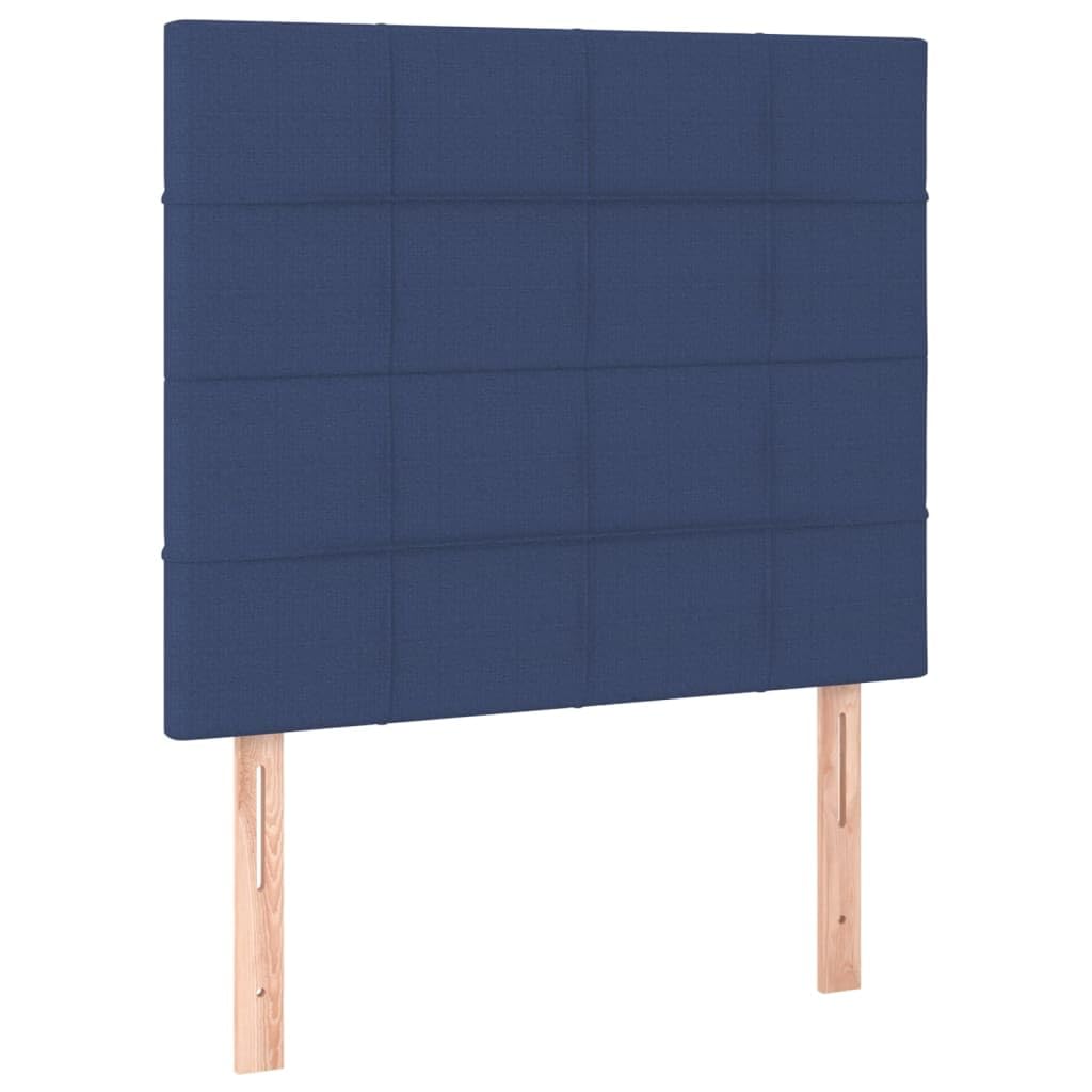 vidaXL Letto a Molle con Materasso e LED Blu 120x200cm in Tessuto