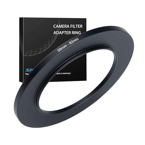 58mm to 82mm Step up Ring Filter Adapter Metal Ring Step up Rings Adapter Filter Compatible with All 82mm UV,CPL,ND,Lens Hood,Threaded Lens ect (58mm to 82mm)