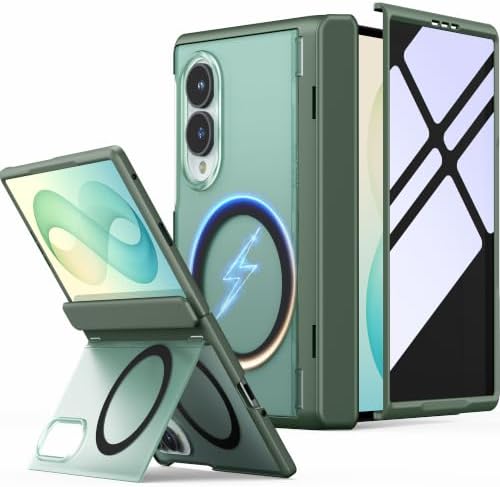 JUESHITUO for Samsung Galaxy Z Fold 8 Case, Privacy Screen, Magnetic Green