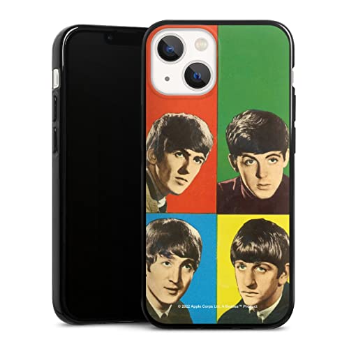 DeinDesign Coque en Silicone Compatible avec Apple iPhone 13 Mini Étui Silicone Coque Souple Rock ‘n’ Roll Visages The Beatles - Les Beatles, Paul McCartney, John Lennon, RIngo Starr, George Harrison DeinDesign Coque en Silicone Compatible avec Apple iPhone 13 Mini Étui Silicone Coque Souple Rock 'n' Roll Visages The Beatles