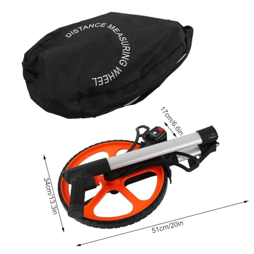 Greensen Strecken Messrad mit Griff, Meßrad Faltbares Entfernungsmessrad Präzisions Messrad Vermessungsrad Streckenmessrad Streckenmessgerät Baustellenmessrad Laufmessrad