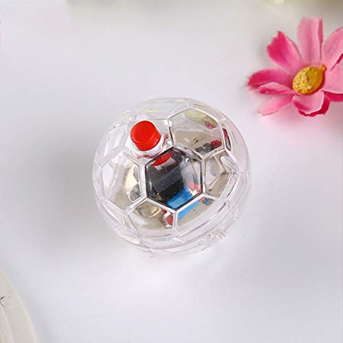 KOBI 3 peças de bola de plástico transparente brilhante para animais de estimação, brinquedo interat