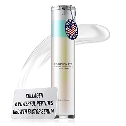 Balshi Derma-Ceuticals MD REJUVENATE Growth Factor Cream - Ultimate Hydrating Face Cream Moisturizer, Multi-Peptide Cream w/Collagen Stimulators for Firm, Youthful Skin - Diminish Fine Lines, Wrinkles & Dark Circles, 50ml