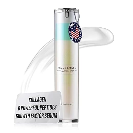 REJUVENATE Multi-Peptide Cream with Collagen Stimulators, Stem Cell Growth Factor, Alpha Arbutin, Rumex & Matrixyl - Ultra-Powerful Serum Reduces Fine Lines and Wrinkles, Tightens and Lifts Your Face