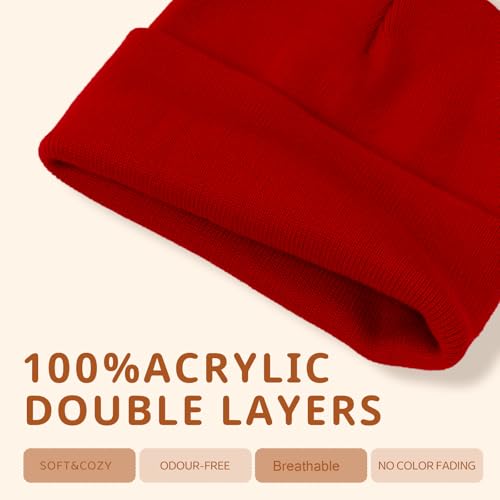 Image of ZOORON Kids Beanie Boys Girls Beanies Children Winter Hats Children Knit Warm Caps Kids Soft Beanie Cap