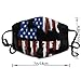 SESLFLKPJK Adults Men Women Reusable Face Scarf Mask Fashion Scarf Dust Proof Windproof Mouth Cover, Love American Flag Map Face Protection for Sports Travel Hiking