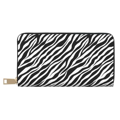 Stylish zebra print Wallet Women, Leather Bifold Multi Card Wallet, Long Purse Women's Wallets