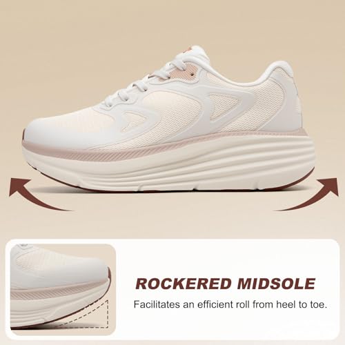 Image of ALEADER Womens Walking Shoes for 12-Hour Work Comfort, Anti-Fatigue Max Cushion Shoes for Standing All Day - Wide Fit for Nurses, Retail