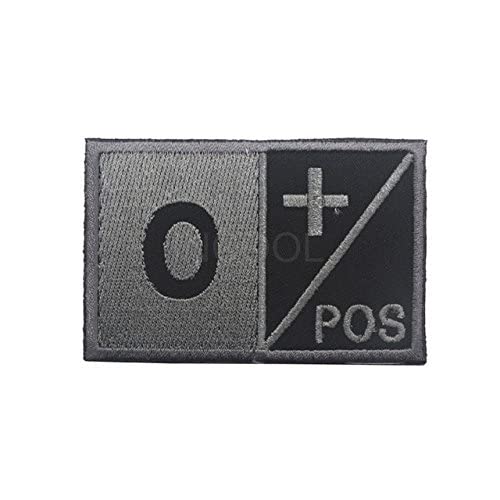 GlobalNiche® O Positive: 3D Full Embroidery Patch Blood A/B/O/Ab Positive Negetive Military Morale Patch Embroidered Badges for Backpack 8 * 5Cm