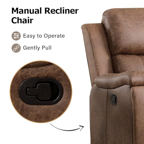 CANMOV Manual Recliner with Cup Holders
