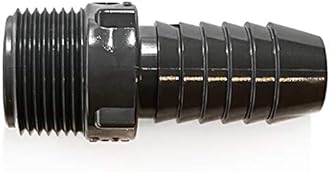 3/4 Inch PVC Hose Connector - Insert x MNPT Barb Fitting - Garden Adapter for Water Hose