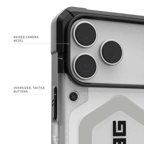 Image of Urban Armor Gear UAG Pathfinder Clear Magnetic Compatible, Rugged Shockproof Anti-Slip Military Grade Protective Case /Cover Designed for iPhone 17 Pro Max (2025) - Ash /Black