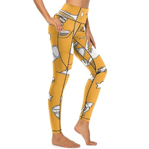 Legging sport femmes taille haute pantalon yoga fitness gym jogging taille S - 4
