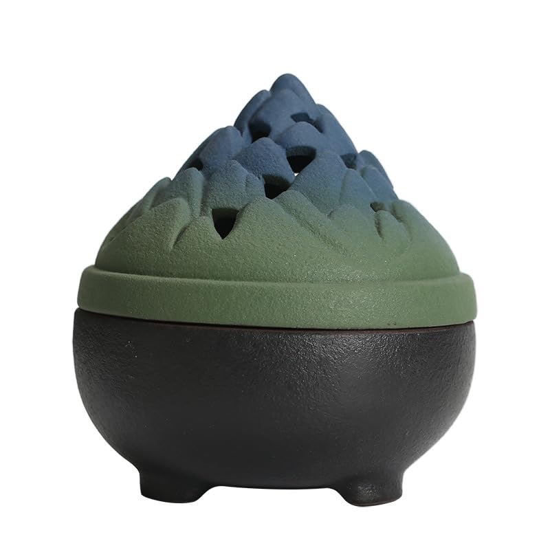 Brûleur d'encens en céramique TUSUOD style chinois montagne pour porte-encens bobine zen