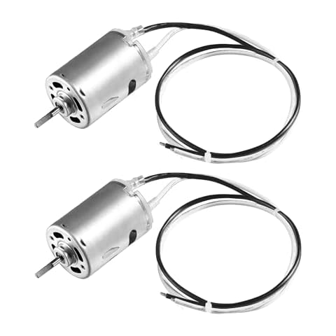 PlusRoc 2 Pack RV Vent Fan Replacement RV Exhaust Bathroom Ventilation Roof Ceiling Fan D-Shaft 12V Motor, 4000 RPM/15W Cover
