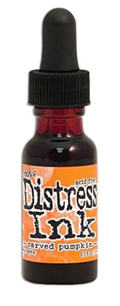 Tim Holtz Ranger October Distress Reinker, Carved Pumpkin, Orange