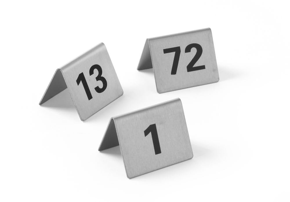 HENDI 663844, Numeri da tavolo, Numero 1, 12, 50 x 35 x (h)40 mm