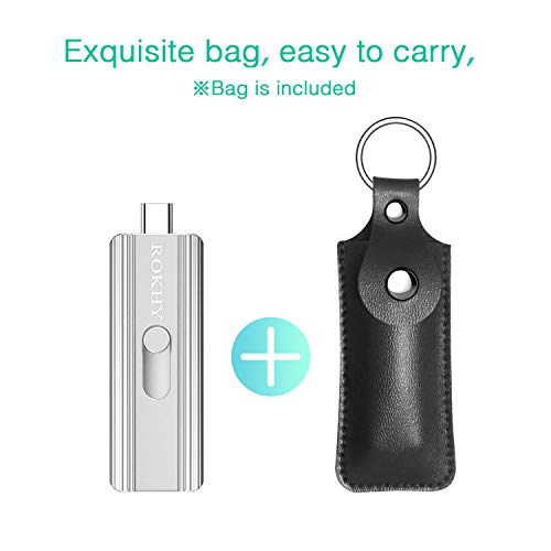 Rokhy 1Tb Extreme Portable Mini External Ssd Usb Type C 2 In 1 Solid State Flash Drive Up To 550Mb/S Nand Flash For Android Smartphone Computer, Macbook, Chromebook Pixel - 1Tb #TOP6