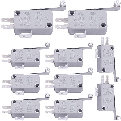 Produktbild von Mxuteuk 6x Miniatur-Mikroschalter V-156-1C25 – SPDT 1NO 1NC, Hebel-Rollenarm, Für Arduino Und Endschalter