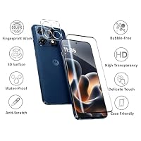 V-PORYADKU Für Motorola Moto Edge 70 Pro 5G Panzer Schutz Glas (6,80 Zoll), 2 Stück Schutzfolie Glas+ Kamera Schutzfolie 2 Stück, Fingerabdruck kompatibel, 9H Härte, HD Anti-Kratzen – Ansicht 8