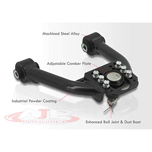 Ajp Distributors 2Pcs Jdm Front Upper Adjustable Tubular Steel Control Arm Camber Kit Black Compatible/Replacement For Civic Ej6 Ej7 Ej8 Em1 Ek1 Ek2 Ek3 Ek4 Ek9 1996 1997 1998 1999 2000 96 97 98 99 00 #TOP3