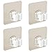 Irich 4 Pack Besenhalterung Wand Selbstklebend, Ohne Bohren Mop Besen Halter Organizer, Robuste Gerätehalter Besenhalter für Haushalt Besen Bad Badezimmer Küche Garten
