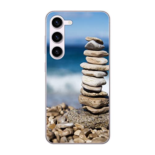 Coque Samsung Galaxy S23+ König Design en TPU souple motif pierres