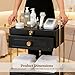 Belandi Salon Trolley Cart with Lockable Wheels, Salon Station Cabinet with Drawer & Cabinet for Hair Stylist Makeup Tool Organizer for Beauty Spa Barbershop (Black&Gold)