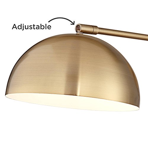360 Lighting Brava Modern Indoor Adjustable Wall Lamps Set Of 2 Antique Brass Plug-In Light Fixture Up Down Dome Shades For Bedroom Bedside House Reading Living Room Home Hallway Dining #TOP2