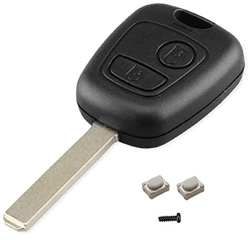 HooRLZ Peugeot Key Fob Replacement Compatible with Peugeot 107 207 306 307 406 407 Citroen C1 C2 C3 C5 C6 Remote Car Key Case Cover