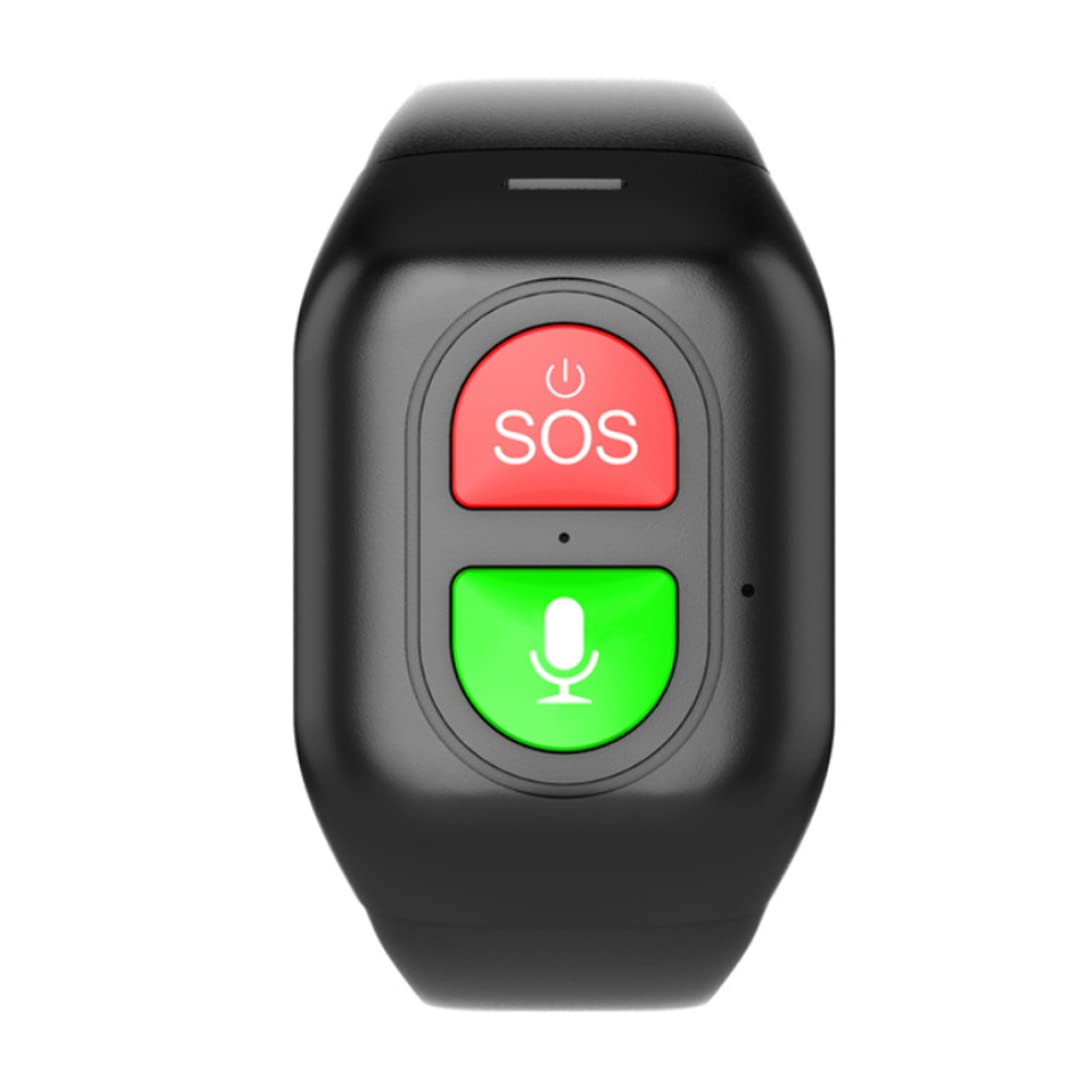 Pulsera SOS Pulsera de Seguimiento GPS Ubicación Llamada de Emergencia Rastreadores de Actividad física Reloj para Personas Mayores Niños Negro