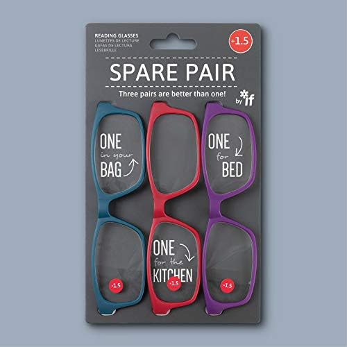 IF Spare Pair - Reading Glasses +1.5 (Brights), Teal, Red, Purple