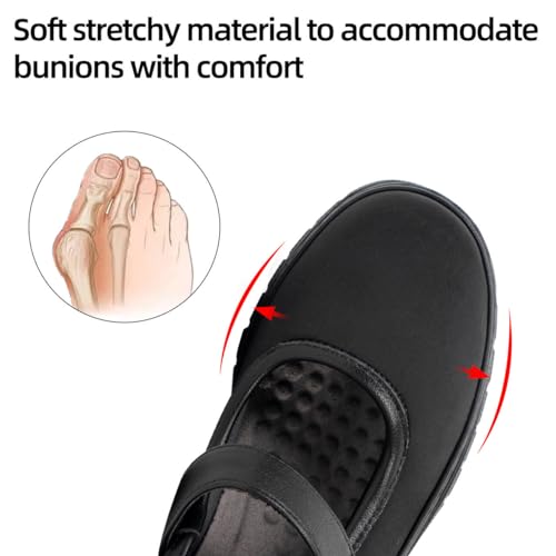 Women’s Mary Jane Shoes for Bunions Comfortable Orthotic Dress Shoes Non-Slip Orthopedic Work Shoes3
