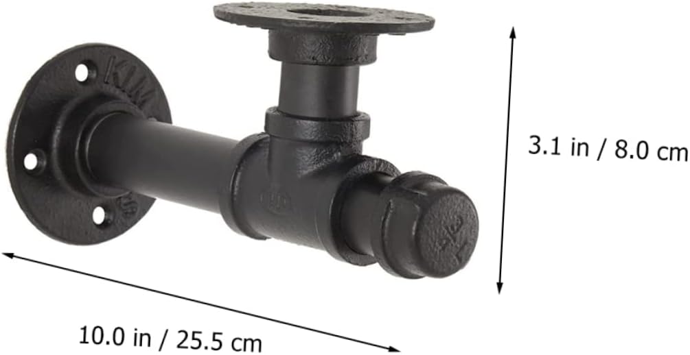 2pcs Iron Shelf Brackets Wall-Mounted Floating Shelve Bracket Pipe Holder for Home Decor DIY Shelving