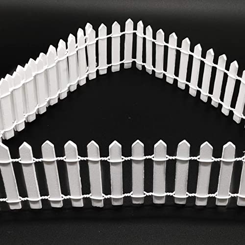 Royhoo 4Pcs 35Inch Miniature Fairy Garden Ornament Fence Wood Picket Fence For Dollhouse Home Garden Plant Pot Diy Diorama Project For Adult #TOP2
