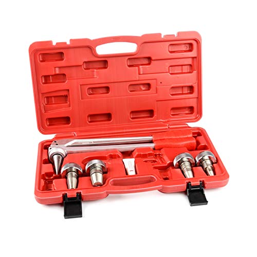 iCrimp PEX Pipe Expander Manual Tool Kit with 16/20/25/32mm Expansion Heads Compatible with Uponor and Milwaukee PEX Systems