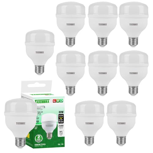 Kit 10 Lâmpadas Led 30w Bivolt Bulbo E27 Branco Neutro 4000k