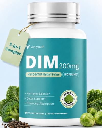 DIM Supplement 200 mg, 7-in-1 Complex with BioPerine®, Calcium D-Glucarate