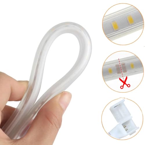 Image of 10 Meter LED Strip Light with Connector | Flexible Decorative Rope Light for Home, Bedroom, TV Backlight, Ceiling, Party & Festival Decoration (White, 10 Meter)