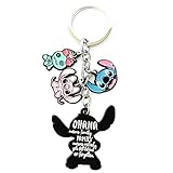 TKLPP Stich Keychain Zinc Alloy Anime Cartoon Ohana Means Family Keychain for Boys Girls and Women (3)