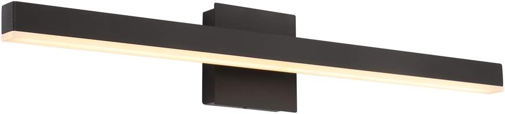 Aipsun 27.6 inch Modern Black Vanity Light LED Black Bathroom Vanity Light Fixtures Black Wall Light for Bathroom (Warm White)