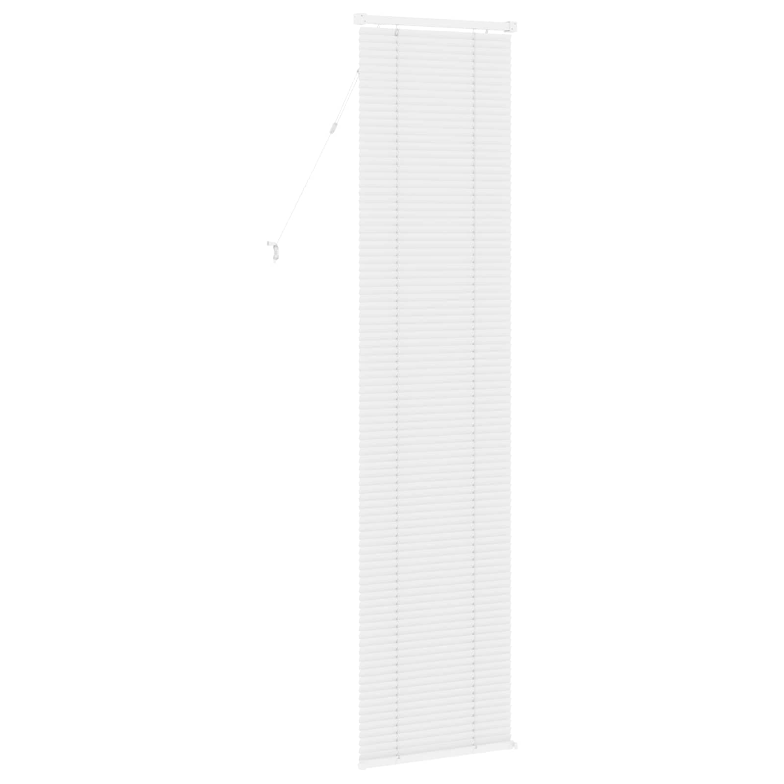 Store vénitien en PVC blanc 213 x 40 cm à lamelles de 25 mm pour fenêtre