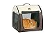One for Pets Fabric Portable Dog Cat Kennel Shelter, Double, Grey/Brown – Travel Carrier, Double Portable Hammock, 20